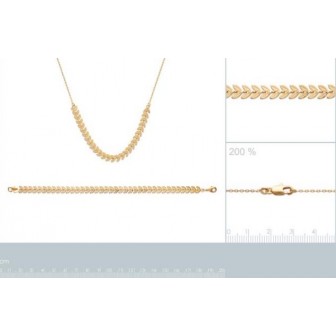 Collier femme plaqué-or 750/000 3 microns 29090942