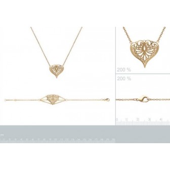 Collier femme plaqué-or 750/000 3 microns 92119545