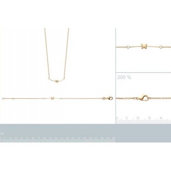 Collier femme plaqué-or 750/000 3 microns 92125345