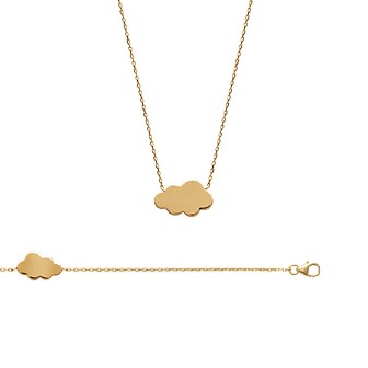 Collier femme plaqué-or 750/000 3 microns 921KJH45