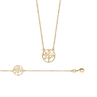 Collier femme plaqué-or 750/000 3 microns 921KJH45