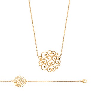 Collier femme plaqué-or 750/000 3 microns 92115145