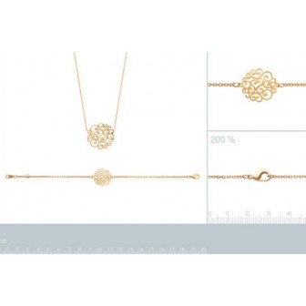 Collier femme plaqué-or 750/000 3 microns 92115145