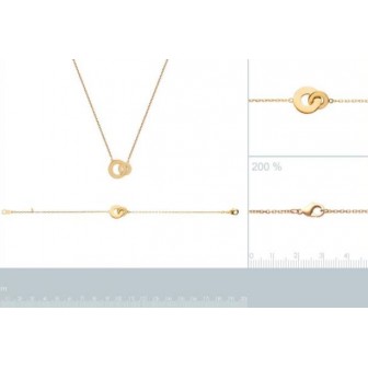 Collier femme plaqué-or 750/000 3 microns 92116445