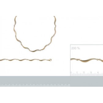 Collier femme plaqué-or 750/000 3 microns 29006142