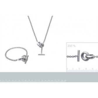 Collier femme argent rhodiée 925/000 oz 87112445