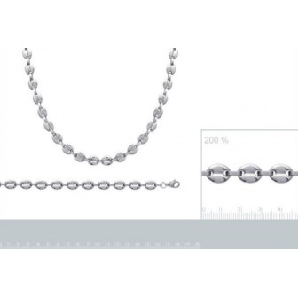Chaîne femme collier acier 316 L maille marine 19095750