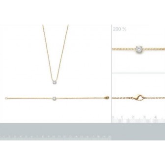 Collier femme plaqué-or 750/000 3 microns oz 97100245