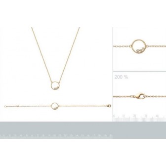 Collier femme plaqué-or 750/000 3 microns oz 97127145