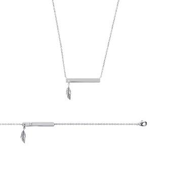 Collier femme argent rhodiée 925/000 721HJK45