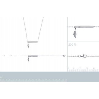 Collier femme argent rhodiée 925/000 72140945