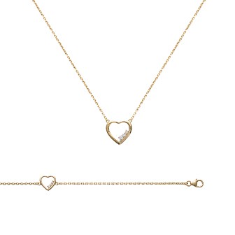 Collier femme plaqué-or 750/000 3 microns oz 971HJK45