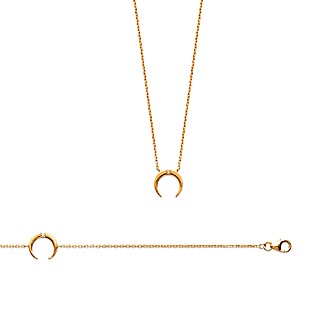 Collier femme plaqué-or 750/000 3 microns oz 971HJK45