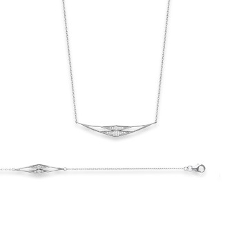 Collier femme argent rhodiée 925/000 871HJK45