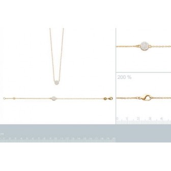 Collier femme plaqué-or 750/000 3 microns bicolore oz 97145245