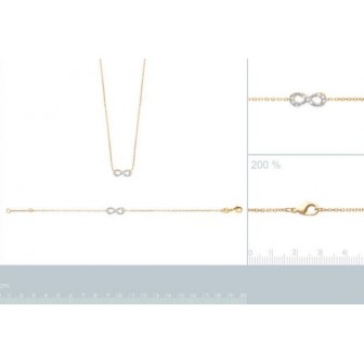 Collier femme plaqué-or 750/000 3 microns bicolore oz 97147845