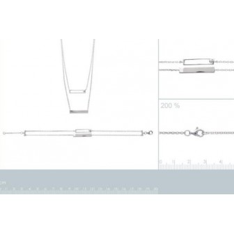 Collier femme argent rhodiée oz 87191945