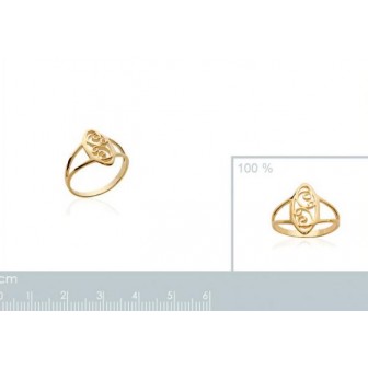 Bague femme plaqué-or 750/000 3 microns 204946