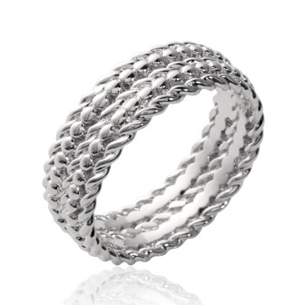 Bague femme argent rhodiée 925/000 72JKL00