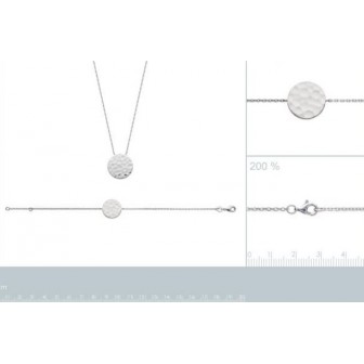 Collier femme argent rhodiée 925/000 72160045