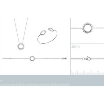 Bracelet femme argent rhodiée 925/000 72160218