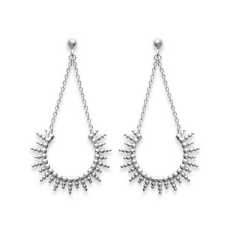 Boucles d'oreilles femme argent rhodiée 925/000 7552200