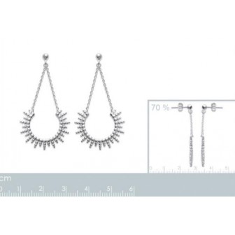 Boucles d'oreilles femme argent rhodiée 925/000 7552200