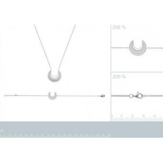 Collier femme argent rhodiée 925/000 72158545