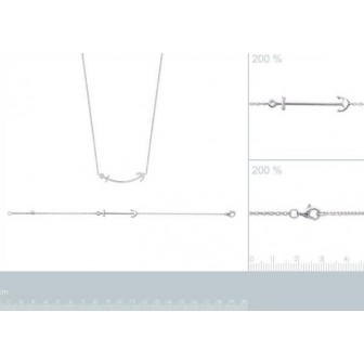 Collier femme argent rhodiée 925/000 72158645