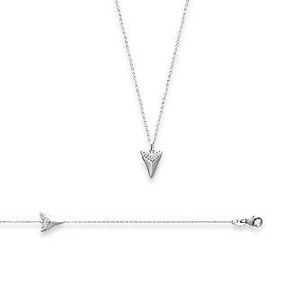 Collier femme argent rhodiée 925/000 oz 87301445
