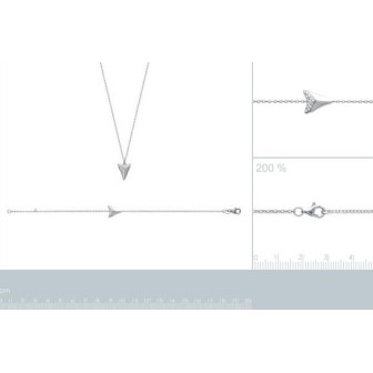 Collier femme argent rhodiée 925/000 oz 87301445