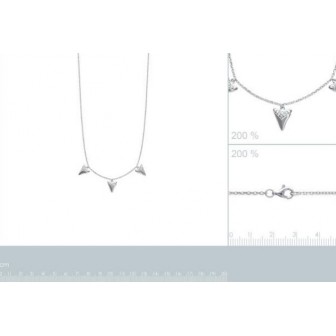 Collier femme argent rhodiée 925/000 oz 873007