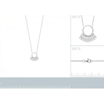 Collier femme argent rhodiée 925/000 721596