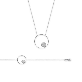 Collier femme argent rhodiée 925/000 oz 873JKL45