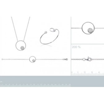 Collier femme argent rhodiée 925/000 oz 87301245
