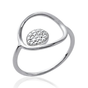 Bague femme argent rhodiée 925/000 oz 1270310