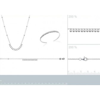 Collier femme argent rhodiée 925/000 72158145