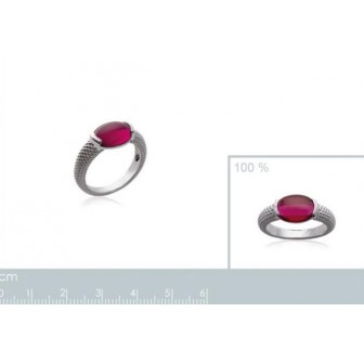 Bague femme argent rhodiée 925/000 pierre synthétique 1269920