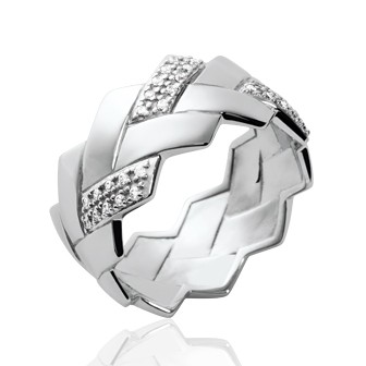 Bague femme argent rhodiée 925/000 oz 1267510