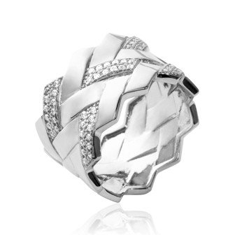 Bague femme argent rhodiée 925/000 oz 1270010