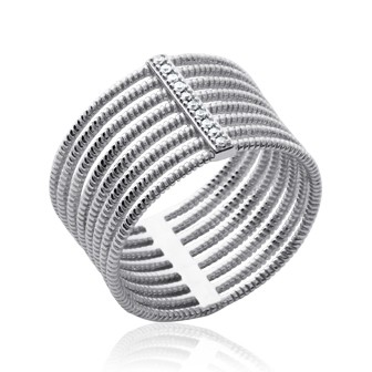 Bague femme argent rhodiée 925/000 oz 1CFT210