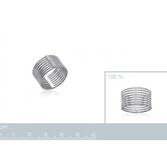 Bague femme argent rhodiée 925/000 oz 1270210