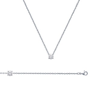 Collier argent rhodiée femme 925/000 oz 87100245