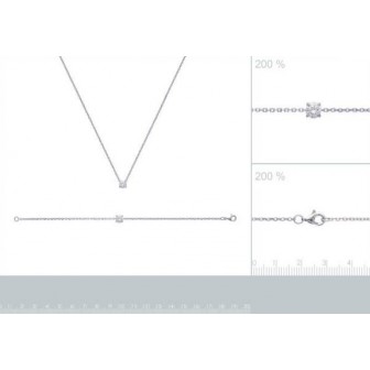 Collier argent rhodiée femme 925/000 oz 87100245