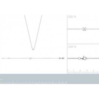 Collier femme argent rhodiée 925/000 oz 87300545