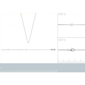 Collier femme argent rhodiée 925/000 oz 87300445