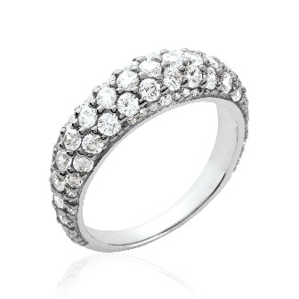 Bague femme argent rhodiée 925/000 oz 1268310