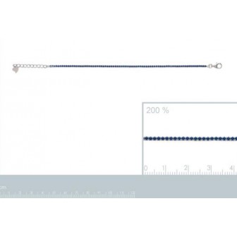 Bracelet femme argent rhodiée 925/000 pierres synthétiques 873009