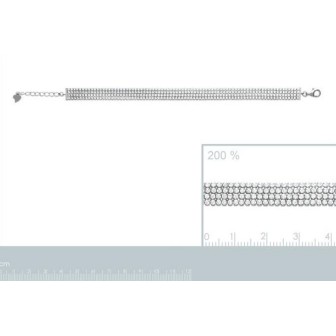 Bracelet femme argent rhodiée 925/000 oz 873011