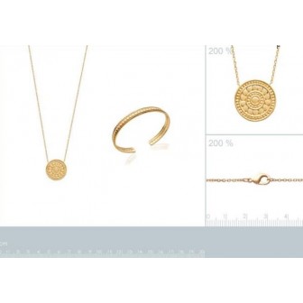 Collier femme plaqué-or 750/000 3 microns 92159445